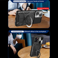 CD Texture Sliding Camshield Magnetic Holder Phone Case