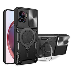 CD Texture Sliding Camshield Magnetic Holder Phone Case