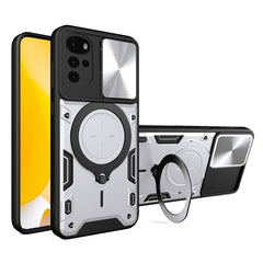 CD Texture Sliding Camshield Magnetic Holder Phone Case