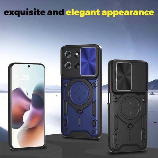 CD Texture Sliding Camshield Magnetic Holder Phone Case, For Motorola Moto G56 5G, For Motorola Moto G05, For Motorola Moto G15, For Motorola Moto G 2025
