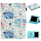 For 8 inch Universal Tablet PC / Blue Flower On White