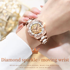 OLEVS 6681 Women Multifunctional Hollow Waterproof Mechanical Watch