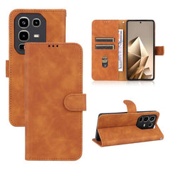 Skin Feel Magnetic Flip Leather Phone Case
