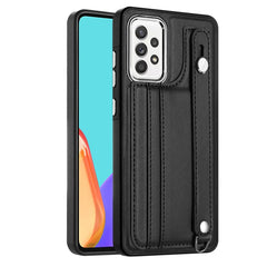 Shockproof Leather Phone Case with Wrist Strap