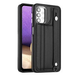 Shockproof Leather Phone Case with Wrist Strap