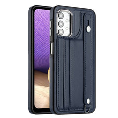 Shockproof Leather Phone Case with Wrist Strap