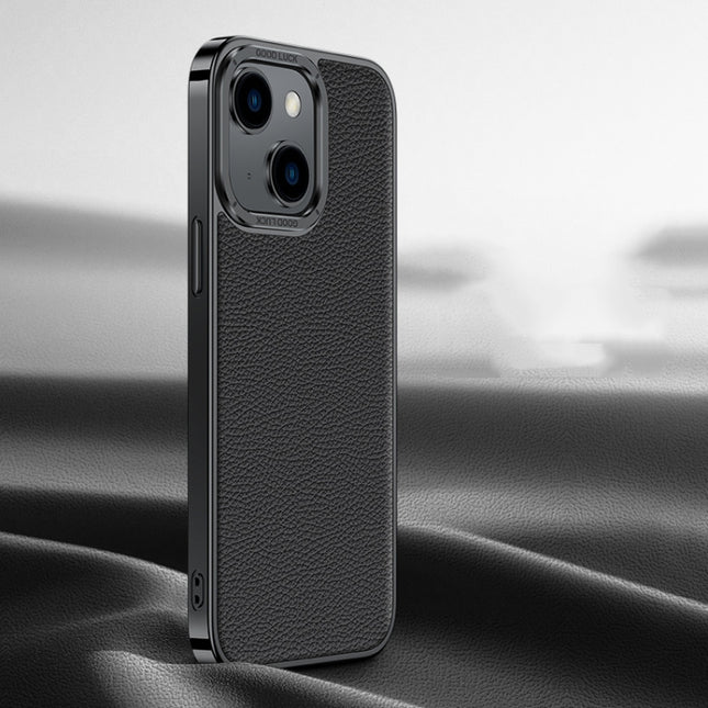 Litchi Texture Genuine Leather Phone Case, For iPhone 14 / 13, For iPhone 14 Pro, For iPhone 14 Pro Max, For iPhone 13 Pro Max, For iPhone 13 Pro, For iPhone 12, For iPhone 12 Pro Max, For iPhone 12 Pro