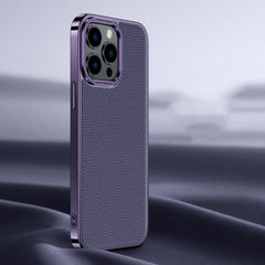 Litchi Texture Genuine Leather Phone Case, For iPhone 14 / 13, For iPhone 14 Pro, For iPhone 14 Pro Max, For iPhone 13 Pro Max, For iPhone 13 Pro, For iPhone 13