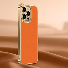 Litchi Texture Genuine Leather Phone Case, For iPhone 14 / 13, For iPhone 14 Pro, For iPhone 14 Pro Max, For iPhone 13 Pro Max, For iPhone 13 Pro, For iPhone 13