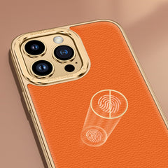 Litchi Texture Genuine Leather Phone Case, For iPhone 14 / 13, For iPhone 14 Pro, For iPhone 14 Pro Max, For iPhone 13 Pro Max, For iPhone 13 Pro, For iPhone 13