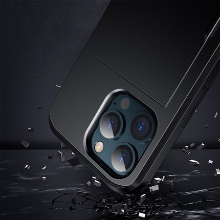 Shockproof Armor Phone Case with Slide Card Slot, For iPhone 15 Pro Max, For iPhone 15 Pro