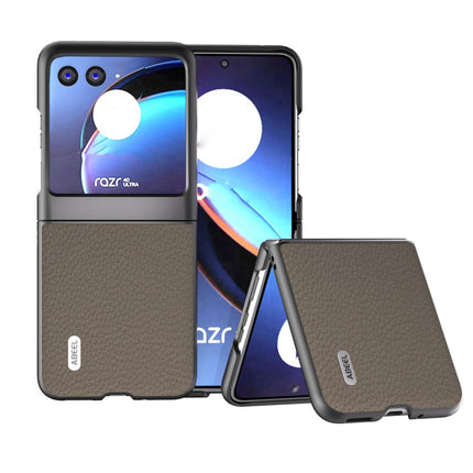 ABEEL Genuine Leather Litchi Texture Phone Case, For Motorola Razr 60 Ultra, For Motorola Razr 40, For Motorola Razr 40 Ultra