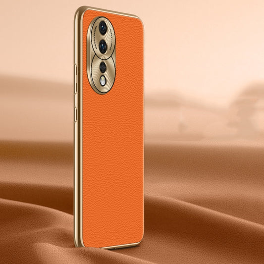 Litchi Texture Genuine Leather Phone Case, For Honor 80, For Honor 80 Pro