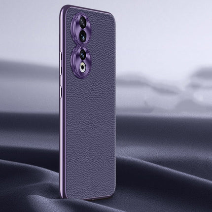 Litchi Texture Genuine Leather Phone Case, For Honor 90 Pro, For Honor 90