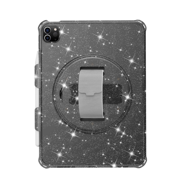 Terminator Shockproof Glitter Powder Tablet Case with Grip Strap, For iPad Pro 11 2022 / 2021, For iPad 10.2 2021 / 2020 / 10.5