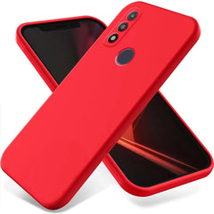 Solid Color Liquid Silicone Dropproof Full Coverage Phone Case