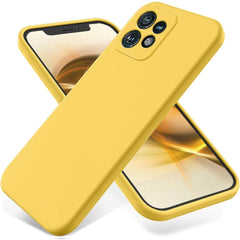 Solid Color Liquid Silicone Dropproof Full Coverage Phone Case