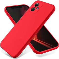 Solid Color Liquid Silicone Dropproof Full Coverage Phone Case