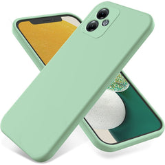 Solid Color Liquid Silicone Dropproof Full Coverage Phone Case