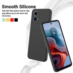 Solid Color Liquid Silicone Dropproof Full Coverage Phone Case