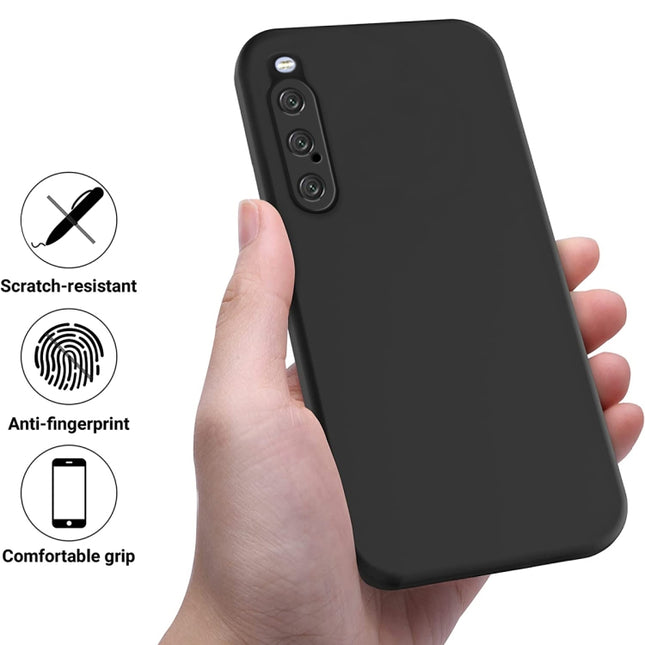 Solid Color Liquid Silicone Dropproof Full Coverage Phone Case, For Sony Xperia 10 V