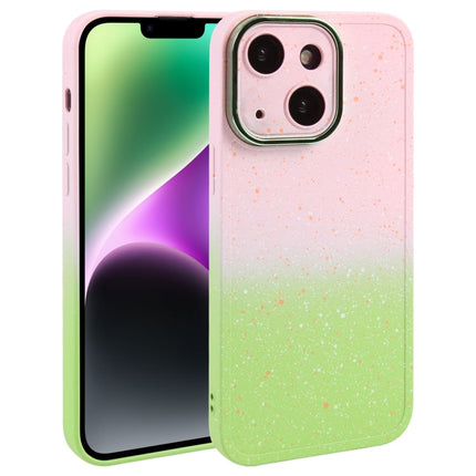 Gradient Starry Silicone Phone Case with Lens Film, For iPhone 14 Plus, For iPhone 15 Pro Max, For iPhone 14, For iPhone 15 Pro