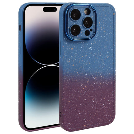 Gradient Starry Silicone Phone Case with Lens Film, For iPhone 14 Plus, For iPhone 15 Pro Max, For iPhone 14, For iPhone 15 Pro