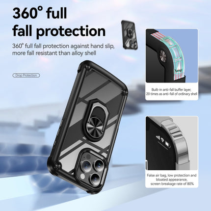 TPU + PC Lens Protection Phone Case with Ring Holder, For iPhone 16 Pro Max, For iPhone 16 Pro, For iPhone 16 Plus, For iPhone 16