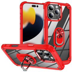 TPU + PC Lens Protection Phone Case with Ring Holder