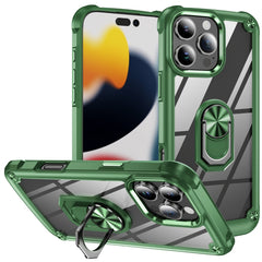 TPU + PC Lens Protection Phone Case with Ring Holder