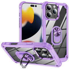 TPU + PC Lens Protection Phone Case with Ring Holder