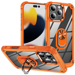 TPU + PC Lens Protection Phone Case with Ring Holder