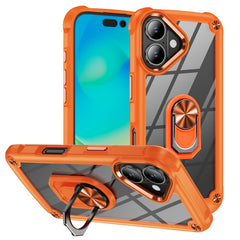 TPU + PC Lens Protection Phone Case with Ring Holder