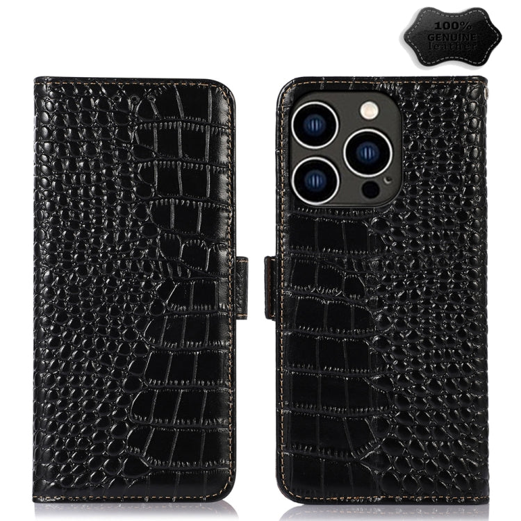 Crocodile Top Layer Cowhide Leather Phone Case, For iPhone 16 Pro Max, For iPhone 16 Pro, For iPhone 16 Plus, For iPhone 16, For iPhone 15 Pro Max, For iPhone 15 Pro, For iPhone 15 Plus, For iPhone 15