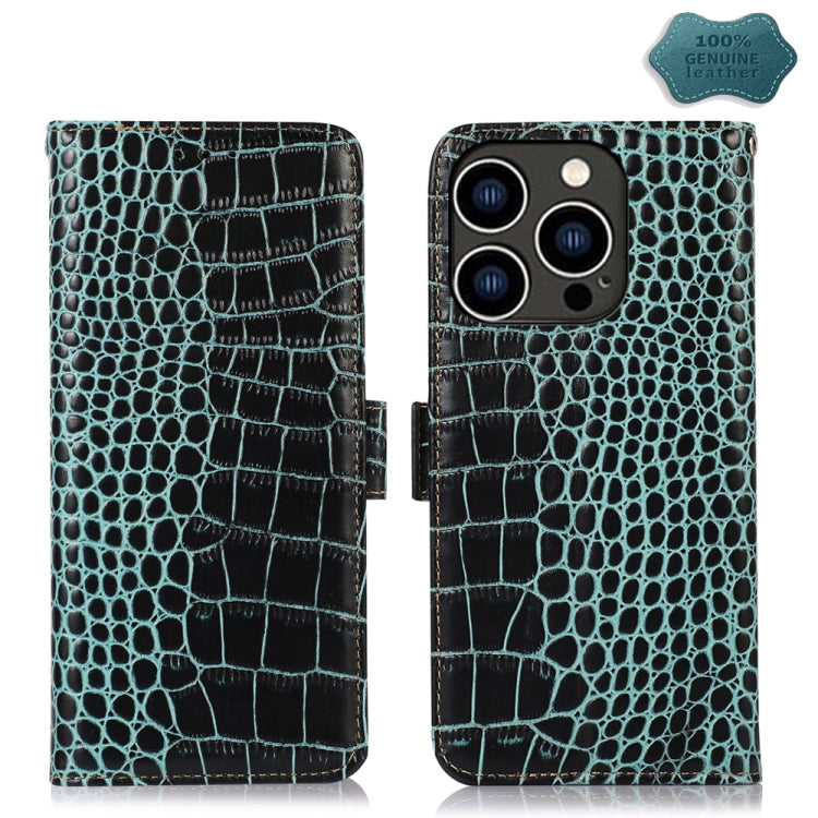 Crocodile Top Layer Cowhide Leather Phone Case, For iPhone 16 Pro Max, For iPhone 16 Pro, For iPhone 16 Plus, For iPhone 16, For iPhone 15 Pro Max, For iPhone 15 Pro, For iPhone 15 Plus, For iPhone 15