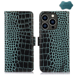 Crocodile Top Layer Cowhide Leather Phone Case, For iPhone 16e, For iPhone 16 Pro Max, For iPhone 16 Pro, For iPhone 16 Plus, For iPhone 16, For iPhone 15 Pro Max, For iPhone 15 Pro, For iPhone 15 Plus