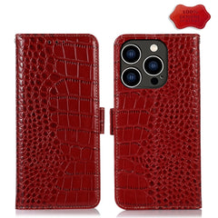 Crocodile Top Layer Cowhide Leather Phone Case, For iPhone 16e, For iPhone 16 Pro Max, For iPhone 16 Pro, For iPhone 16 Plus, For iPhone 16, For iPhone 15 Pro Max, For iPhone 15 Pro, For iPhone 15 Plus