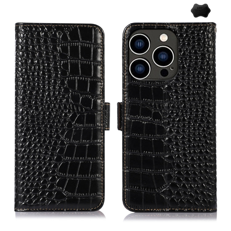 Crocodile Top Layer Cowhide Leather Phone Case, For iPhone 16 Pro Max, For iPhone 16 Pro, For iPhone 16 Plus, For iPhone 16, For iPhone 15 Pro Max, For iPhone 15 Pro, For iPhone 15 Plus, For iPhone 15