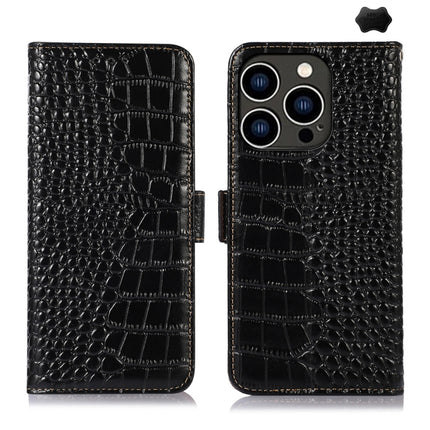 Crocodile Top Layer Cowhide Leather Phone Case, For iPhone 16e / 17e, For iPhone 17 Pro Max, For iPhone 17 Pro, For iPhone 17, For iPhone Air, For iPhone 16 Pro Max
