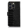 Crocodile Top Layer Cowhide Leather Phone Case, For iPhone 16 Pro Max, For iPhone 16 Pro, For iPhone 16 Plus, For iPhone 16, For iPhone 15 Pro Max, For iPhone 15 Pro, For iPhone 15 Plus, For iPhone 15