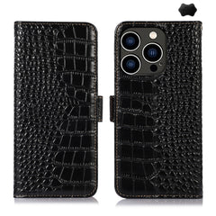 Crocodile Top Layer Cowhide Leather Phone Case, For iPhone 17 Pro Max, For iPhone 17 Pro, For iPhone 17, For iPhone 17 Air, For iPhone 16e, For iPhone 16 Pro Max