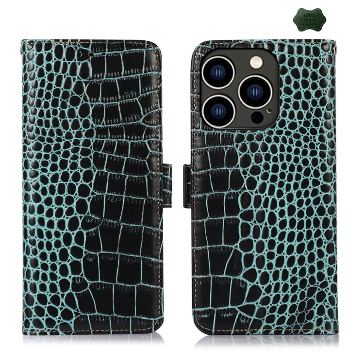 Crocodile Top Layer Cowhide Leather Phone Case, For iPhone 16 Pro Max, For iPhone 16 Pro, For iPhone 16 Plus, For iPhone 16, For iPhone 15 Pro Max, For iPhone 15 Pro, For iPhone 15 Plus, For iPhone 15