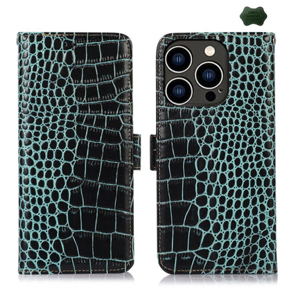 Crocodile Top Layer Cowhide Leather Phone Case, For iPhone 16e / 17e, For iPhone 17 Pro Max, For iPhone 17 Pro, For iPhone 17, For iPhone Air, For iPhone 16 Pro Max