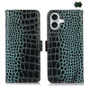 Crocodile Top Layer Cowhide Leather Phone Case, For iPhone 16 Pro Max, For iPhone 16 Pro, For iPhone 16 Plus, For iPhone 16, For iPhone 15 Pro Max, For iPhone 15 Pro, For iPhone 15 Plus, For iPhone 15