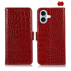 Crocodile Top Layer Cowhide Leather Phone Case, For iPhone 17 Pro Max, For iPhone 17 Pro, For iPhone 17, For iPhone 17 Air, For iPhone 16e, For iPhone 16 Pro Max
