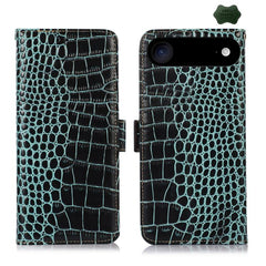 Crocodile Top Layer Cowhide Leather Phone Case, For iPhone 17 Pro Max, For iPhone 17 Pro, For iPhone 17, For iPhone 17 Air, For iPhone 16e, For iPhone 16 Pro Max