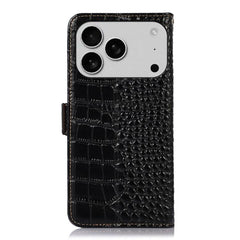Crocodile Top Layer Cowhide Leather Phone Case, For iPhone 17 Pro Max, For iPhone 17 Pro, For iPhone 17, For iPhone 17 Air, For iPhone 16e, For iPhone 16 Pro Max