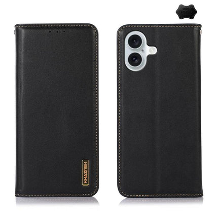 KHAZNEH Nappa Top Layer Cowhide Leather Phone Case, For iPhone 17 Pro Max, For iPhone 16e / 17e, For iPhone 17 Pro, For iPhone 17, For iPhone Air, For iPhone 16e, For iPhone 16 Pro Max