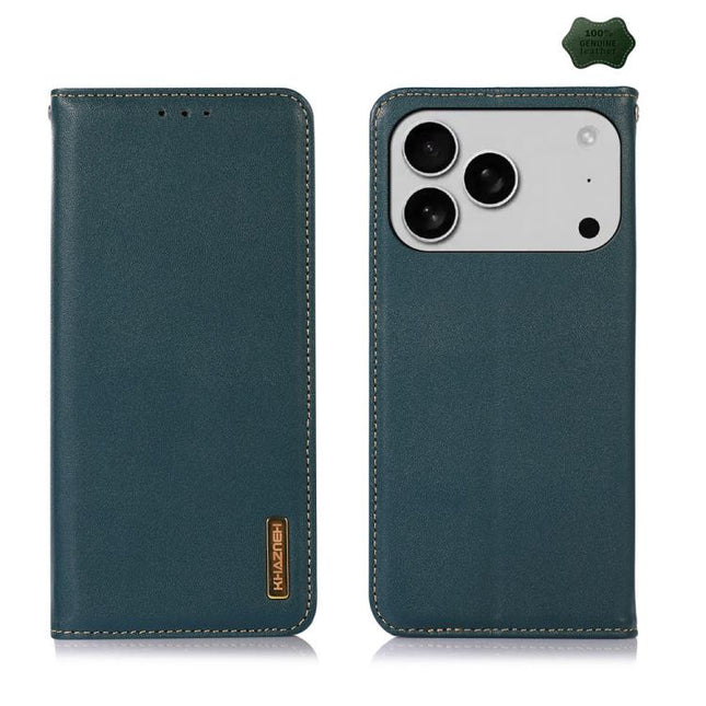 KHAZNEH Nappa Top Layer Cowhide Leather Phone Case, For iPhone 17 Pro Max, For iPhone 16e / 17e, For iPhone 17 Pro, For iPhone 17, For iPhone Air, For iPhone 16e, For iPhone 16 Pro Max