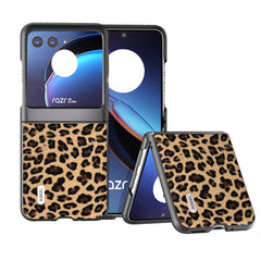 ABEEL Black Edge Leopard Phone Case, For Motorola Razr 50, For Motorola Razr 40, For Motorola Razr 40 Ultra